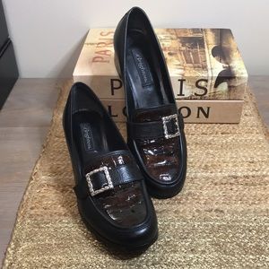 🖤🖤 Brighton 🖤…Women’s 8N…Black/Brown Adele Heeled Slip-On Shoes !